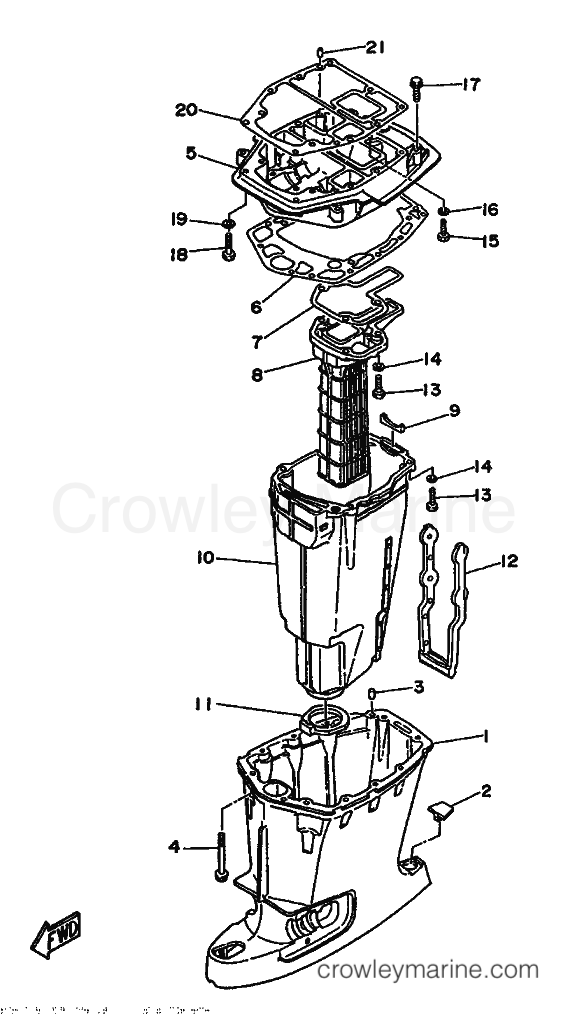 Yamaha Motors 85A (688) [999] - UPPER CASING