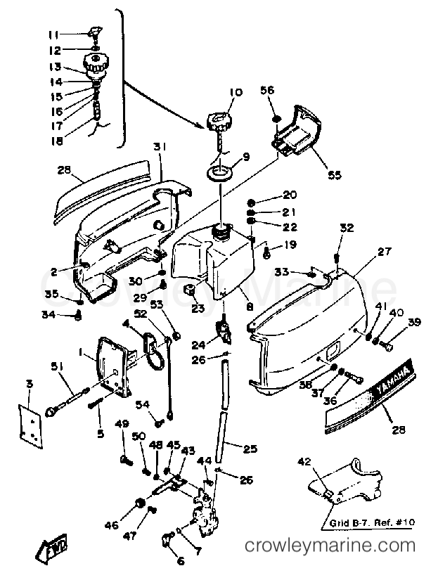 Yamaha Motors 2SJ - COWLING FUEL 2J