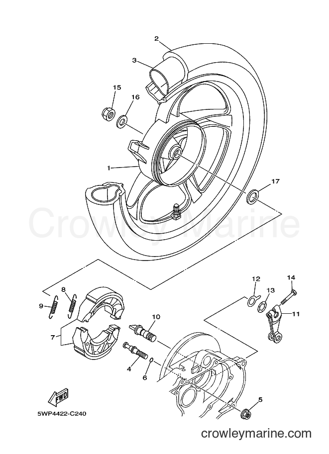 2011 Scooter AL115S - AL115S (28D8) [010] - REAR WHEEL