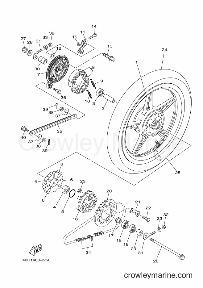 2011 Scooter TK115C - TK115C (40D1) [010] - REAR WHEEL