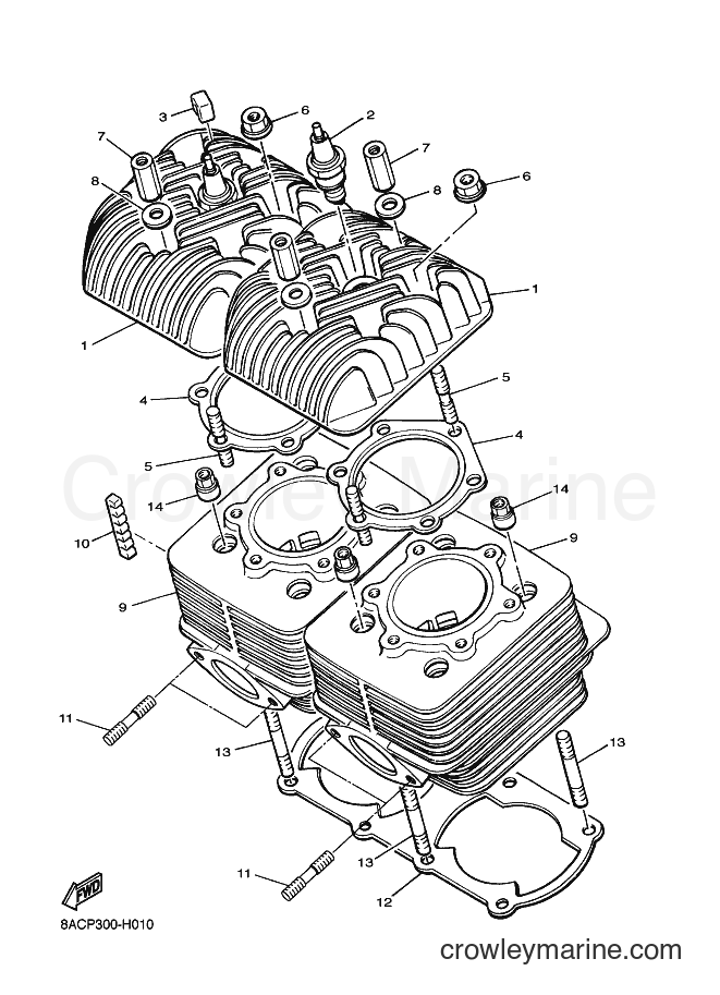 2011 Snowmobile VK540E - VK540E (8ACT) [010] - CYLINDER HEAD