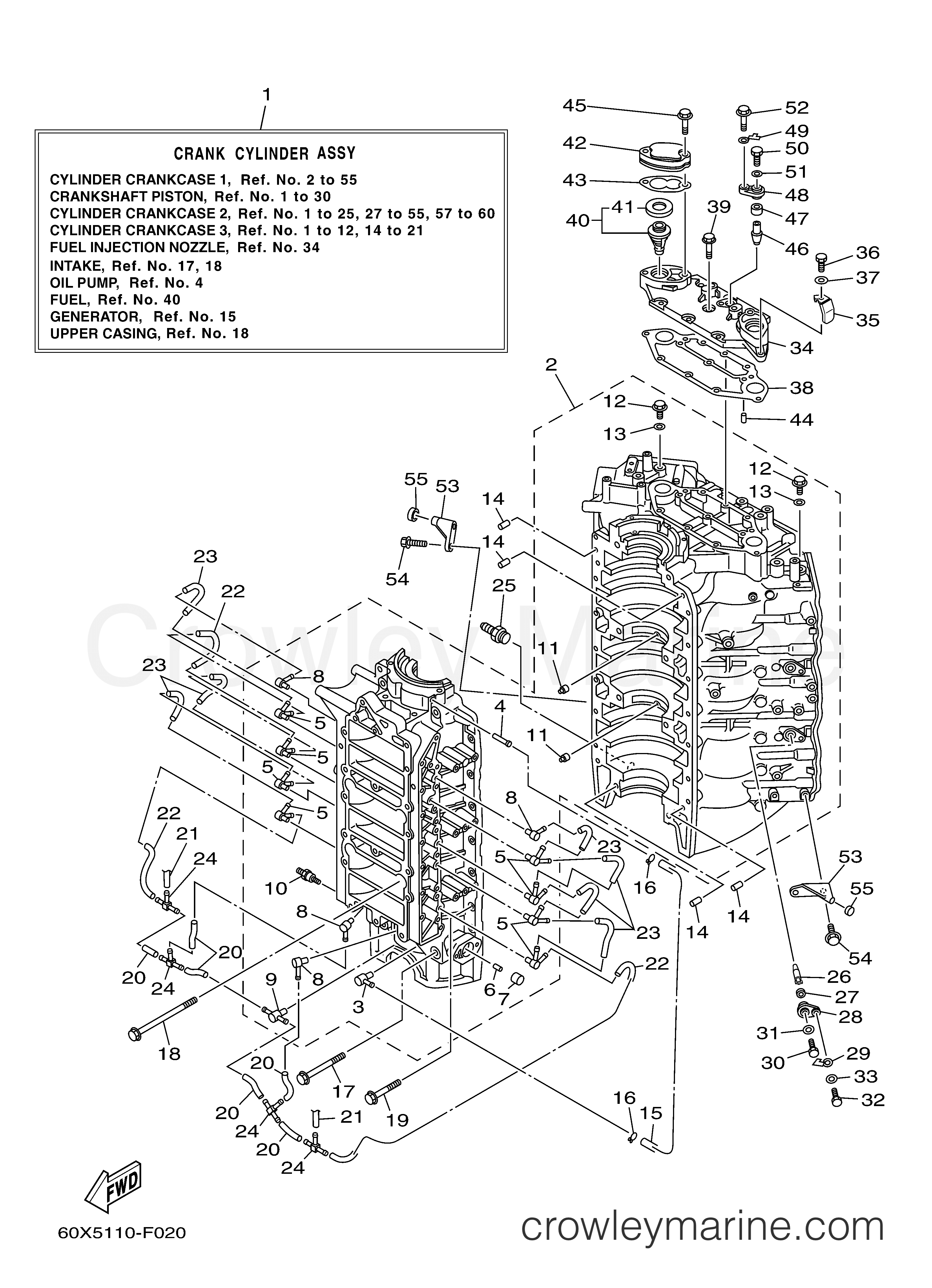 Yamaha Motors VZ200RTLR - CYLINDER CRANKCASE 1