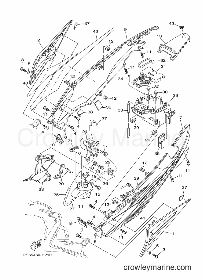 2009 Scooter T135HC - T135HC (2S65) [010] - SIDE COVER