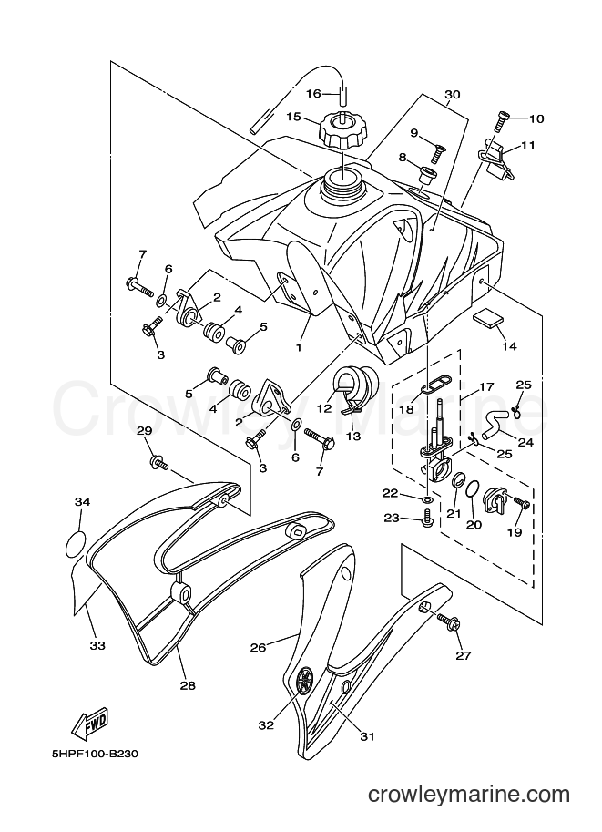Yamaha Motors TT-R125LW (5HPH) [050] - FUEL TANK