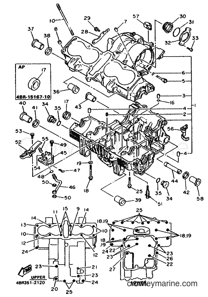 1992 Street Bike XJ600S - XJ600S (4DU3) [010] - CRANKCASE