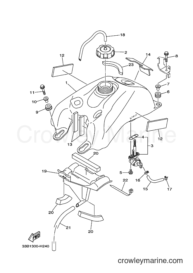 2010 ATV YFM250R - YFM250R (33B4) [010] - FUEL TANK