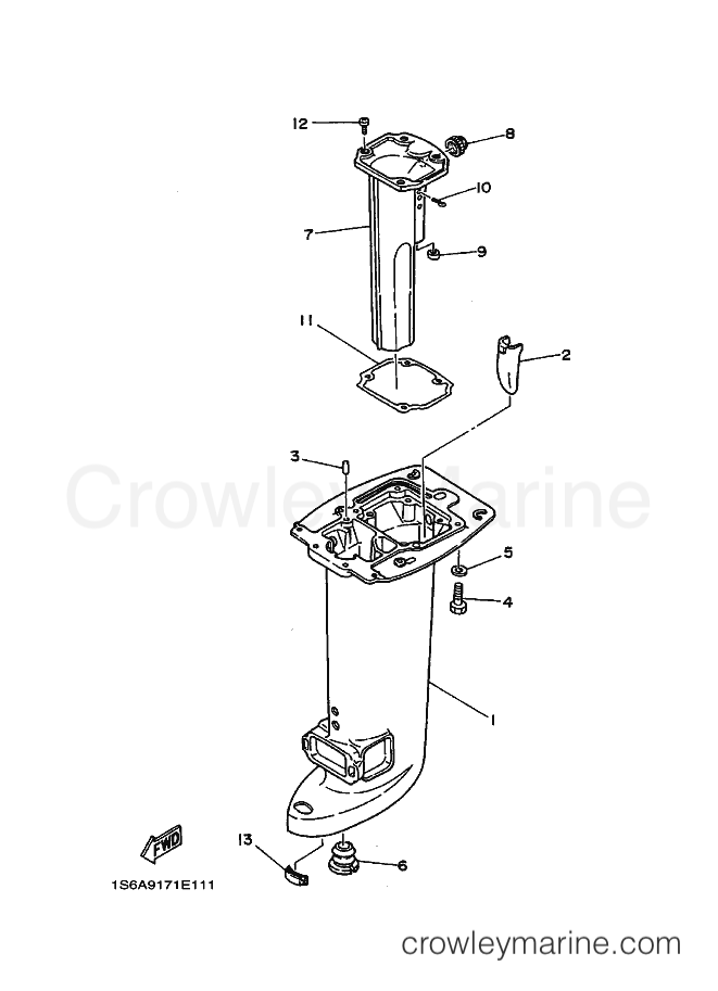 Yamaha Motors 20C (6A90) [010] - UPPER CASING