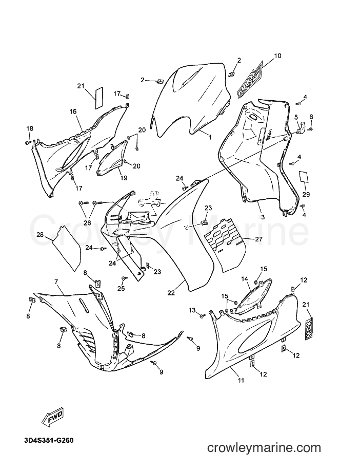 Yamaha Motors CS50 (2AD5) [020] - LEG SHIELD