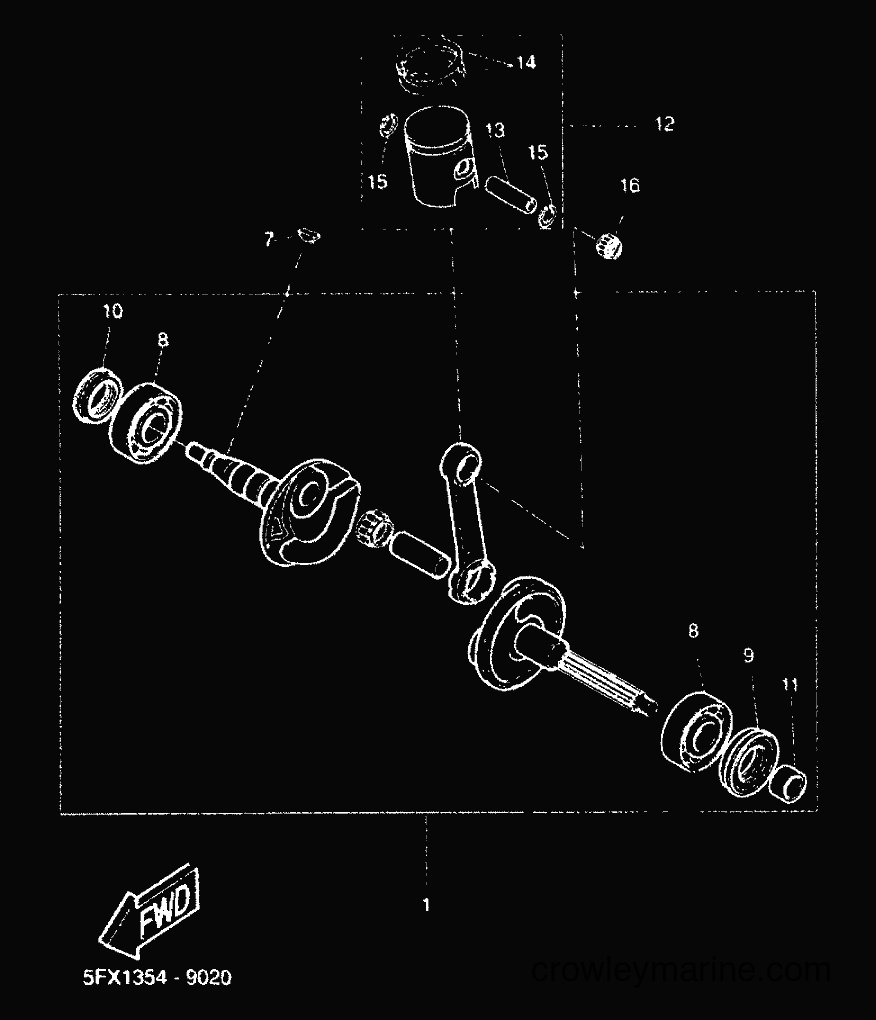 Yamaha Motors CW50RS (5FXE) [010] - CRANKSHAFT & PISTON