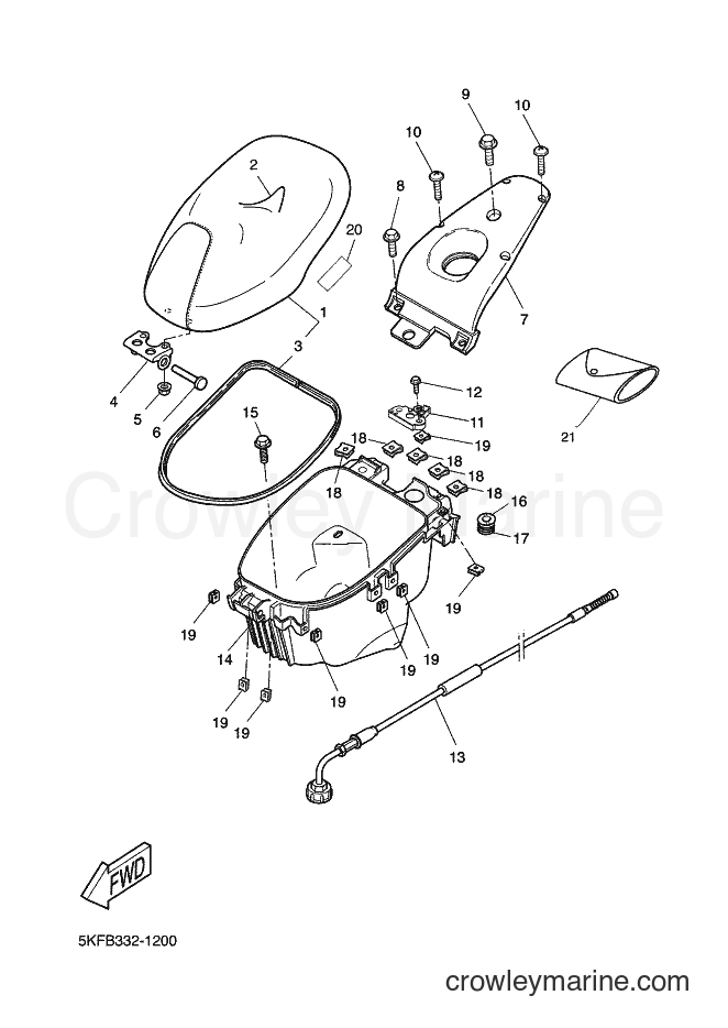 2001 Scooter YQ50L - YQ50L (5KFB) [010] - SEAT & CARRIER