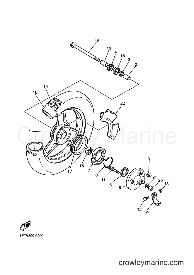 2001 Dirt Bike PW50 - PW50 (5PG2) [080] - FRONT WHEEL