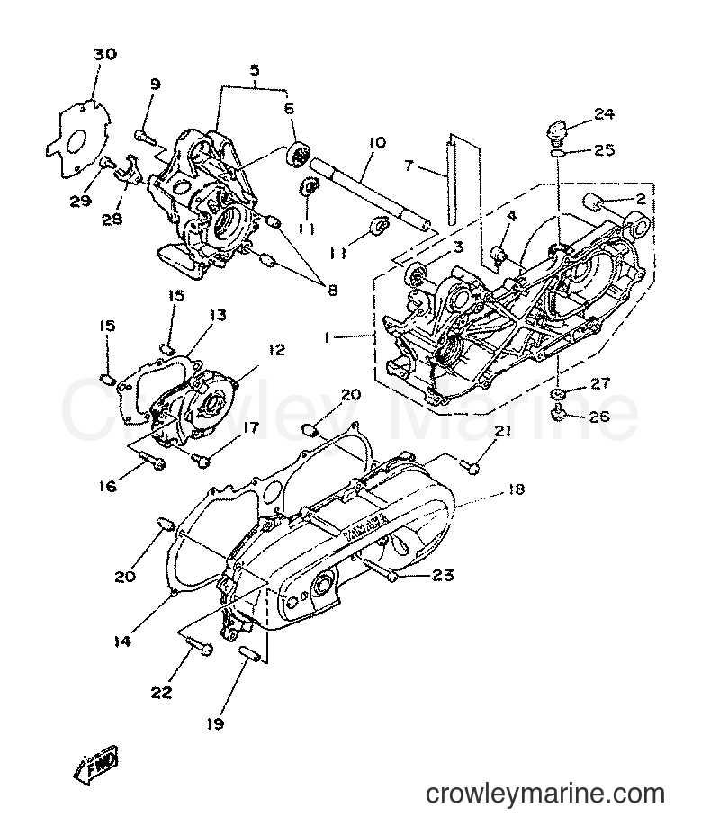 1996 Scooter YA50S - YA50S (4MJ7) [999] - CRANKCASE