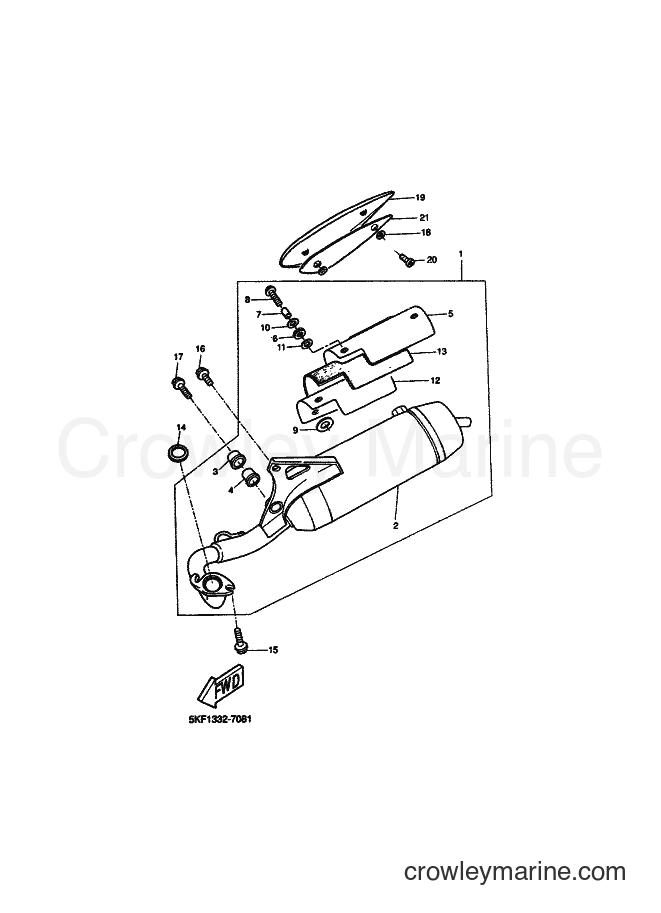 2000 Scooter YQ50 - YQ50 (5KF5) [010] - EXHAUST