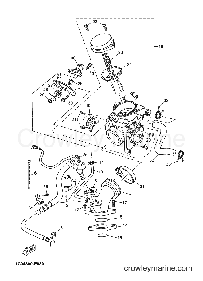 2007 Scooter YP250R - YP250R (1C04) [010] - INTAKE