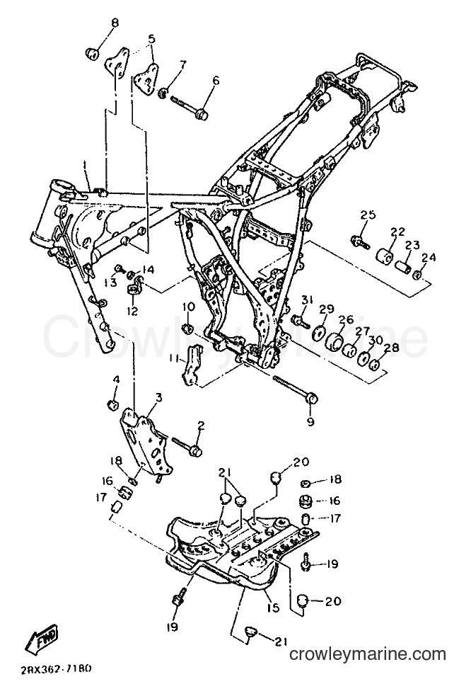 1987 Dirt Bike XT500Z - XT500Z (2RX) [999] - FRAME