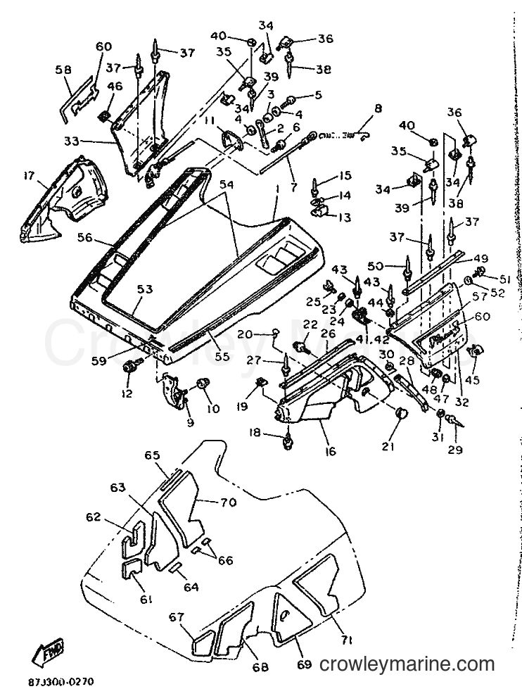 1990 Snowmobile PZ480EP - PZ480EP (87J1) [999] - SHROUD