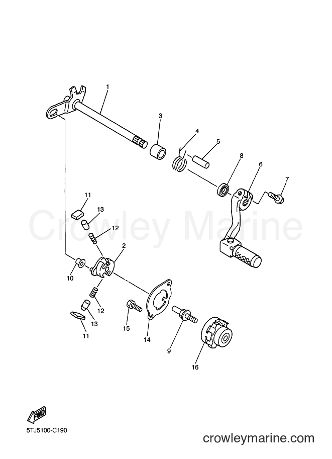 2004 Dirt Bike WR450F - WR450F (5TJ6) [070] - SHIFT SHAFT