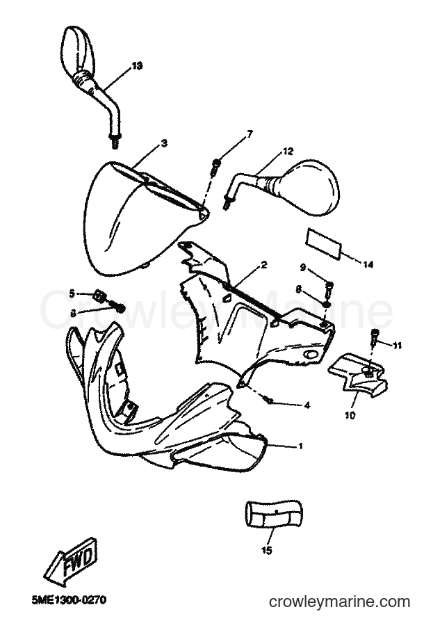 2001 Scooter YQ100 - YQ100 (5ME4) [060] - COWLING 1