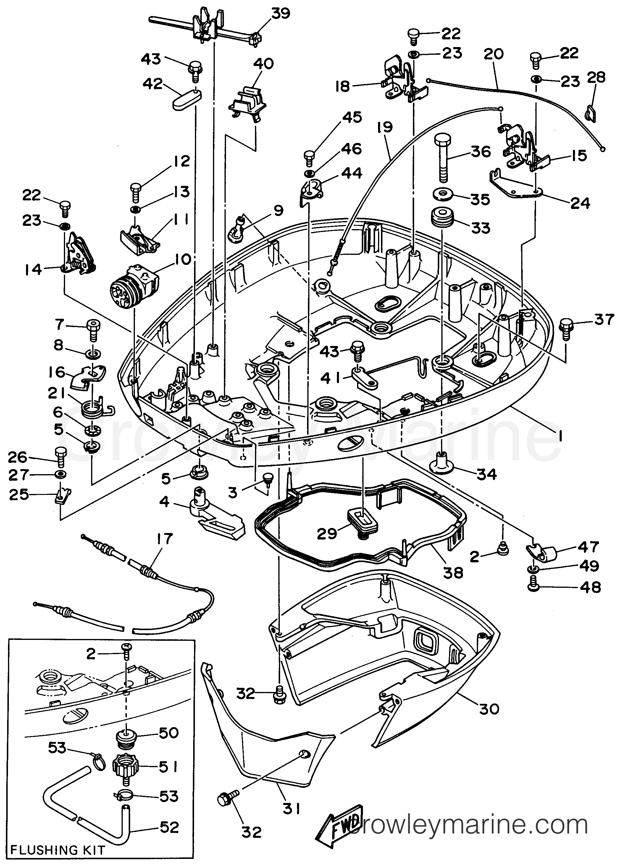 Yamaha Motors L130TXRU - BOTTOM COWLING