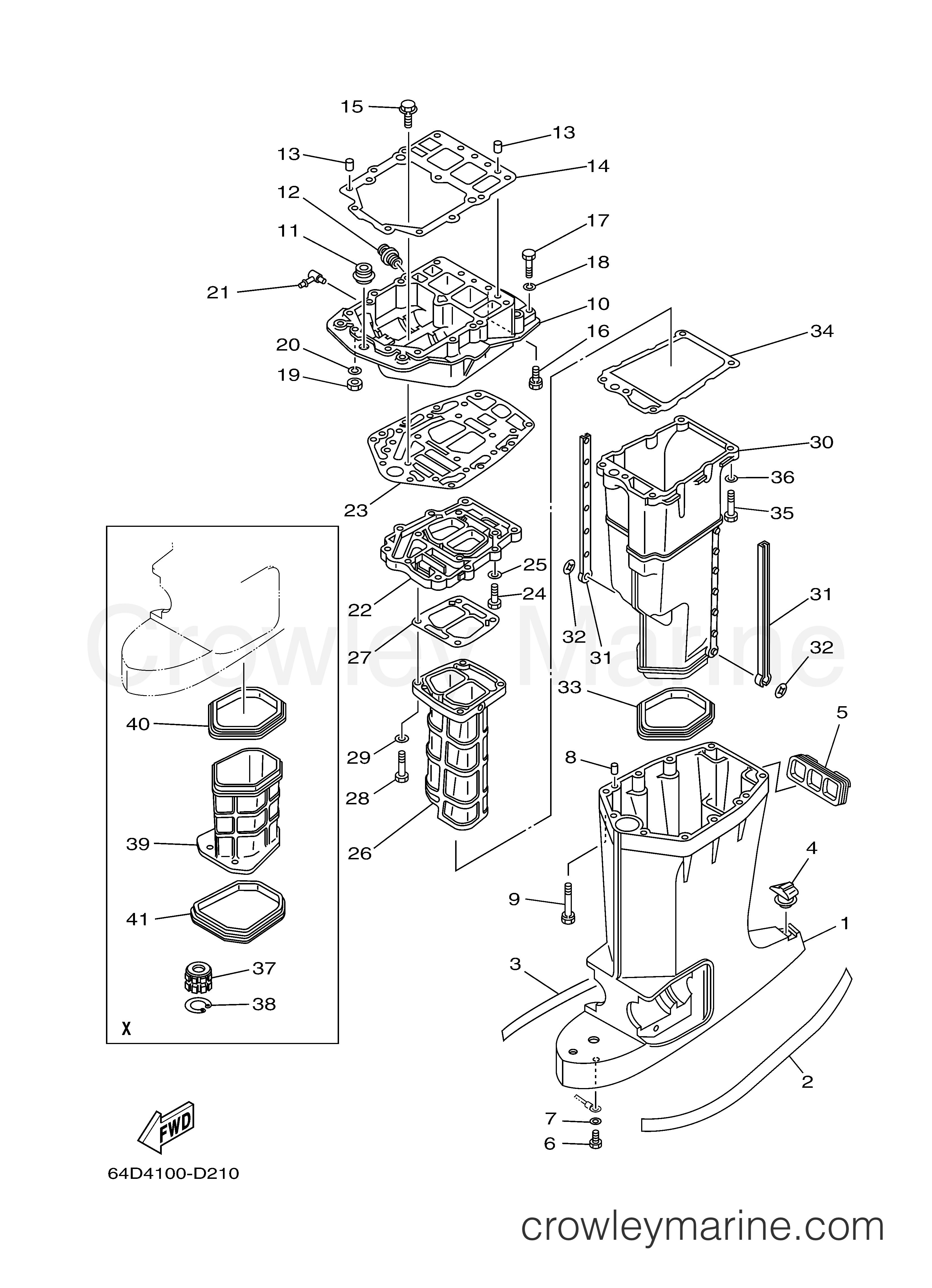 Yamaha Motors 150TXR - UPPER CASING