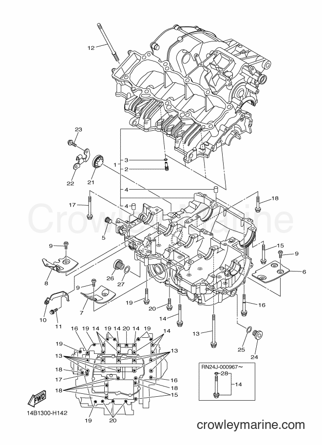 2009 Sport Bike YZF-R1 - YZF-R1 (45B1) [010] - CRANKCASE