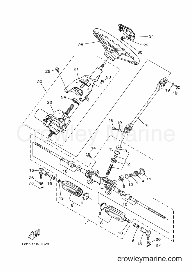Yamaha Motors YXC700E (B85B) [010] - STEERING