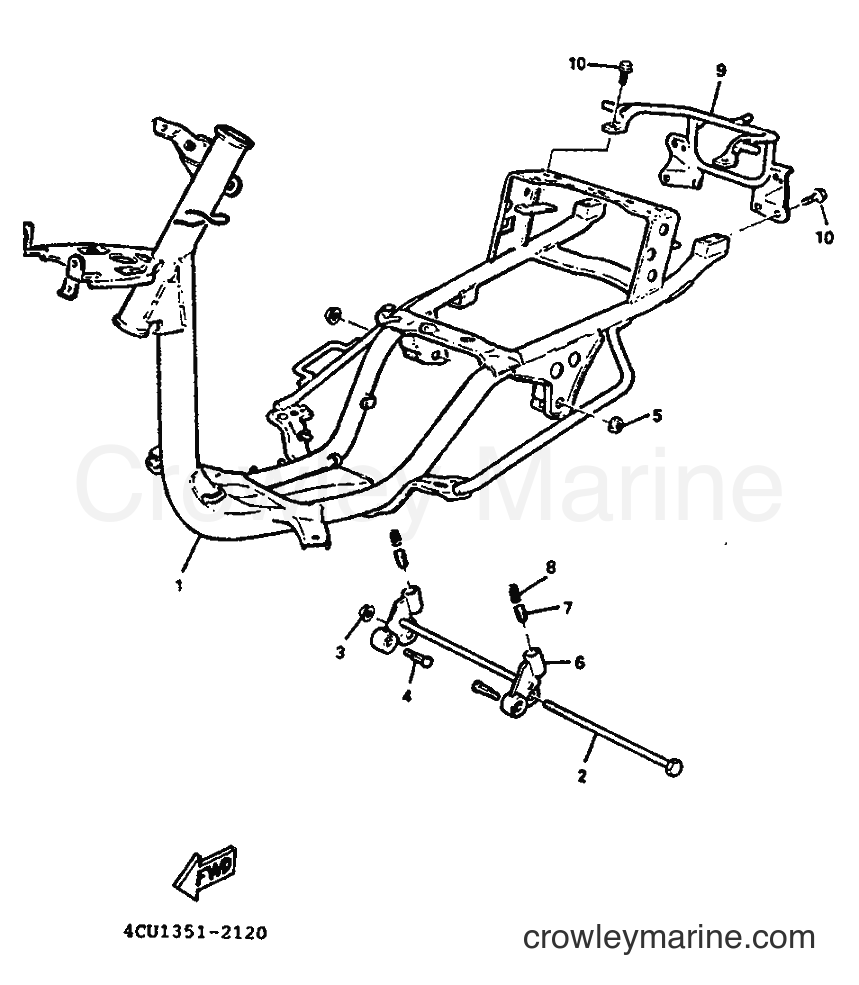 1993 Scooter YE50 - YE50 (4FW2) [999] - FRAME