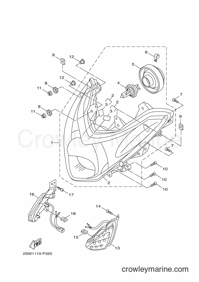 Yamaha Motors XC155G (2SW4) [010] - HEADLIGHT