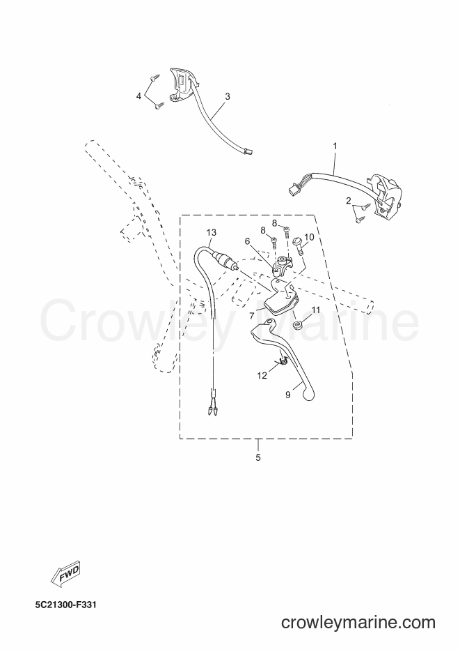 Yamaha Motors YN50M (5C26) [010] - HANDLE SWITCH & LEVER