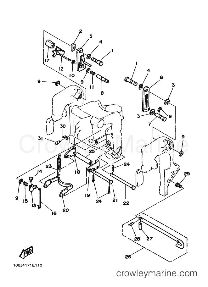 Yamaha Motors E40D (6J4) [010] - BRACKET 2