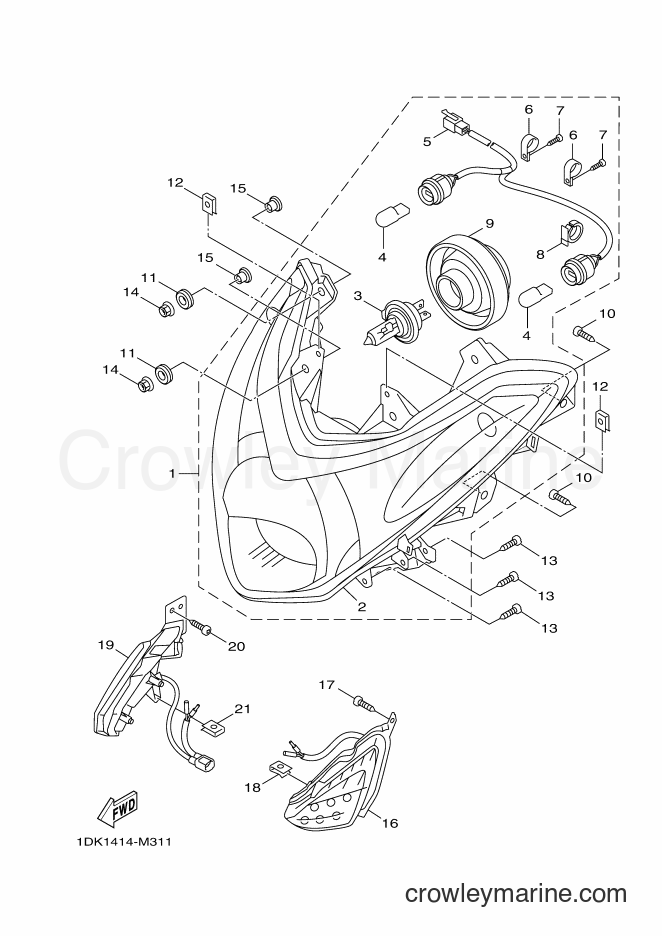 Yamaha Motors XC125R (2PE1) [050] - HEADLIGHT
