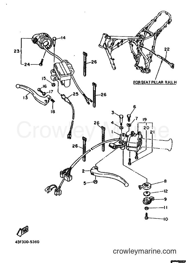 1986 Dirt Bike XT600 - XT600 (49H) [999] - HANDLE SWITCH & LEVER