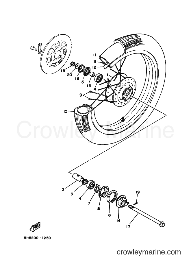 1999 Street Bike RX115 - RX115 (5FS2) [010] - FRONT WHEEL