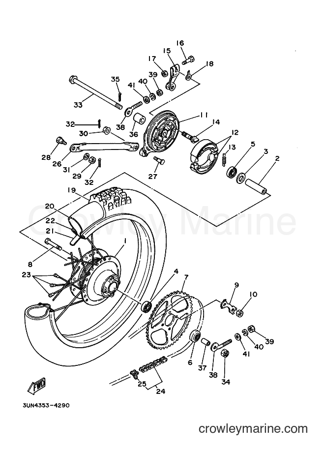 1996 Scooter DT50LC - DT50LC (3UN5) [010] - REAR WHEEL