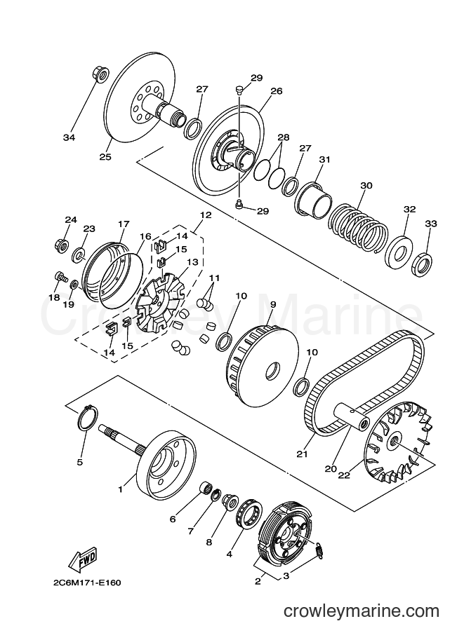 2008 ATV YFM660FWA - YFM660FWA (23D2) [010] - CLUTCH