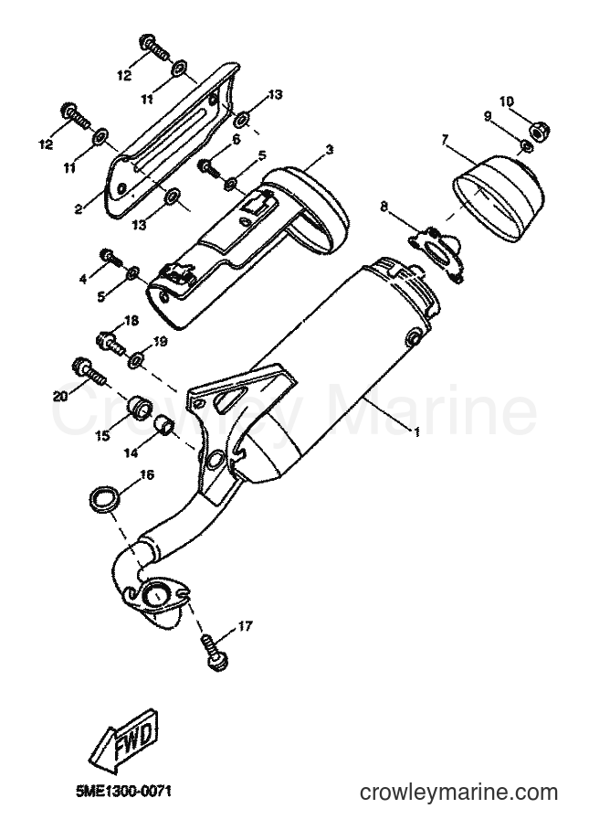 2001 Scooter YQ100 - YQ100 (5ME4) [030] - EXHAUST