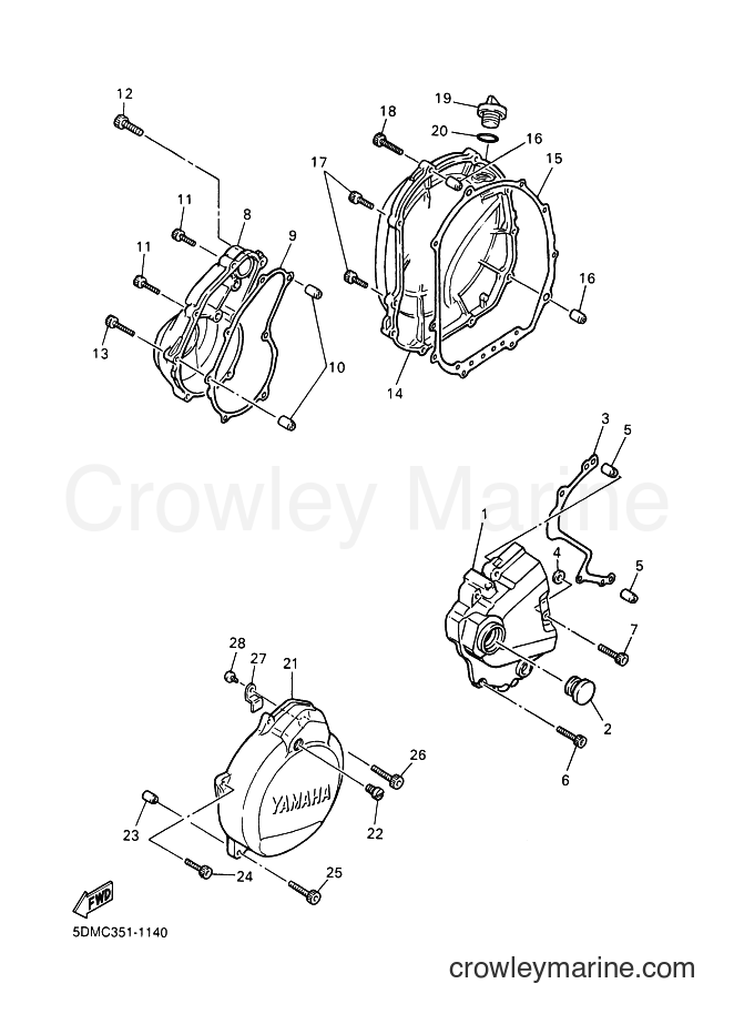 2003 Street Bike FZS600 - FZS600 (5RT4) [100] - CRANKCASE COVER 1