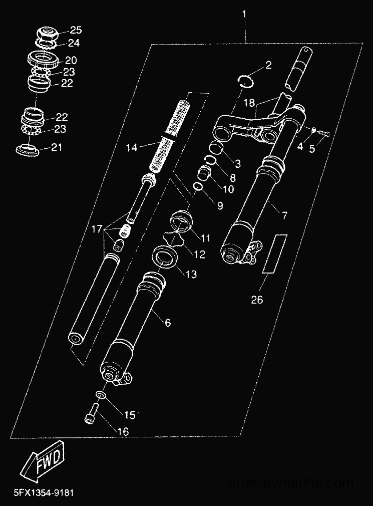 Yamaha Motors CW50RS (5FXE) [010] - FRONT FORK