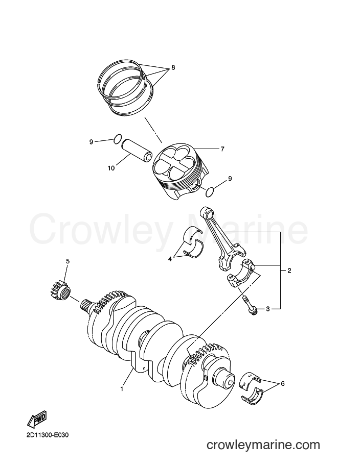 2009 Street Bike FZ1-NA - FZ1-NA (22C6) [010] - CRANKSHAFT & PISTON