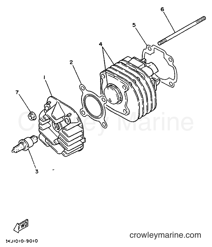 1995 Scooter YE50 - YE50 (4FW6) [999] - CYLINDER