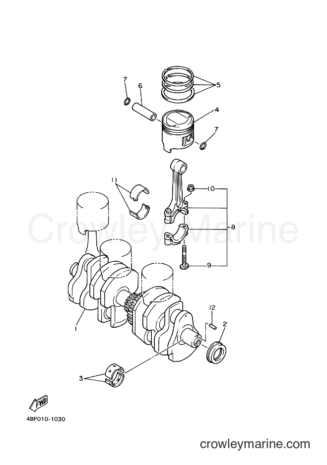 2000 Street Bike XJ600N - XJ600N (4KEB) [130] - CRANKSHAFT & PISTON