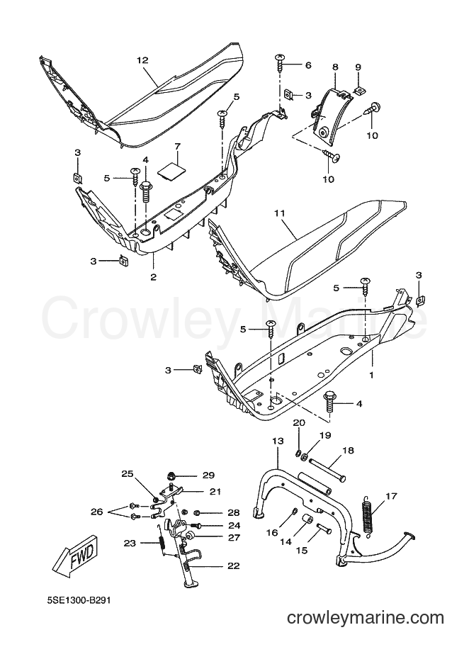 2002 Scooter VP300 - VP300 (5SE2) [010] - STAND & FOOTREST