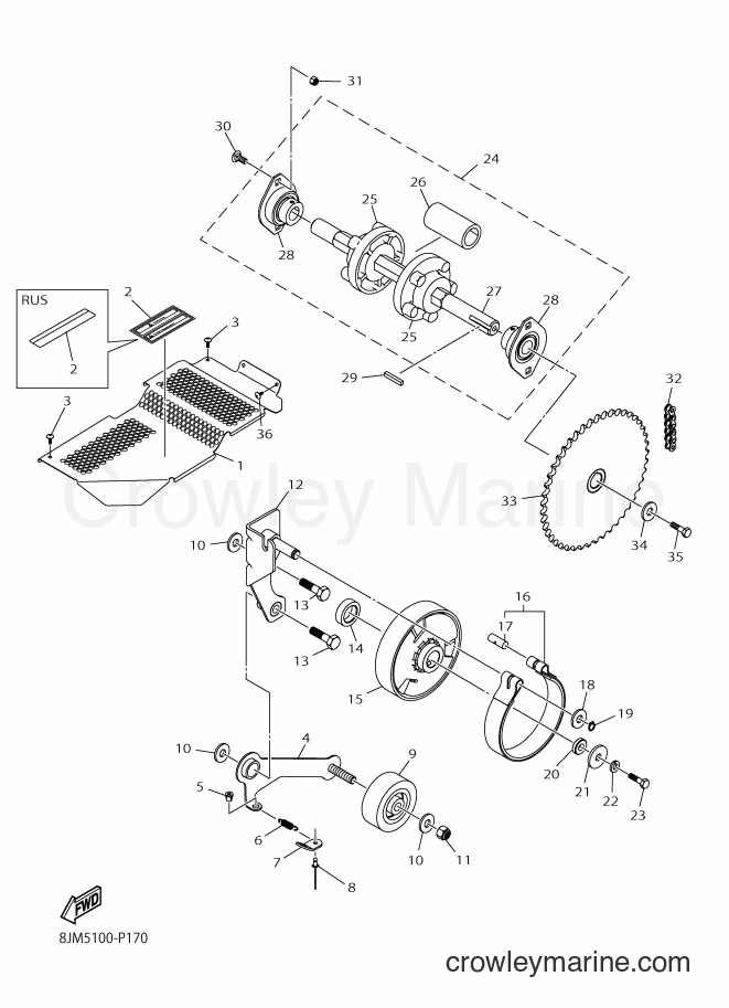 2016 Snowmobile SRX120 - SRX120 (8JM9) [010] - TRACK DRIVE 1