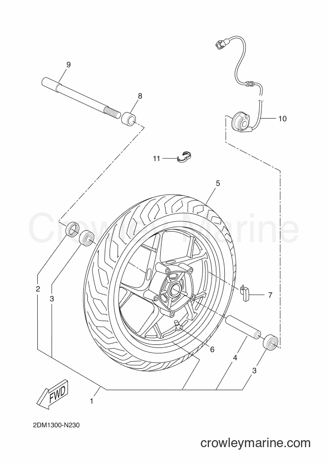 Yamaha Motors YP125R (2DMB) [020] - FRONT WHEEL
