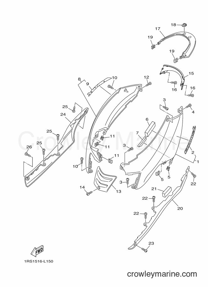 Yamaha Motors XC100E (1RS1) [010] - SIDE COVER