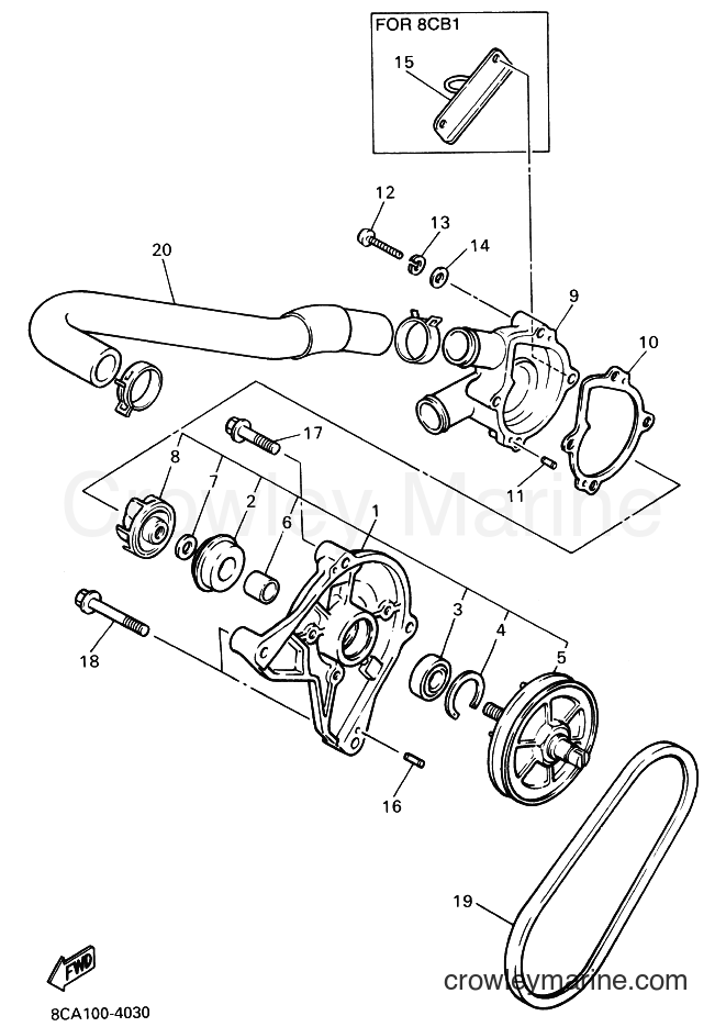 Yamaha Motors VX600 (8CA1) [020] - WATER PUMP