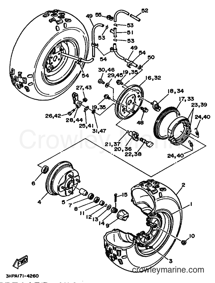 1995 ATV YFM350ER - YFM350ER (3HPD) [010] - FRONT WHEEL