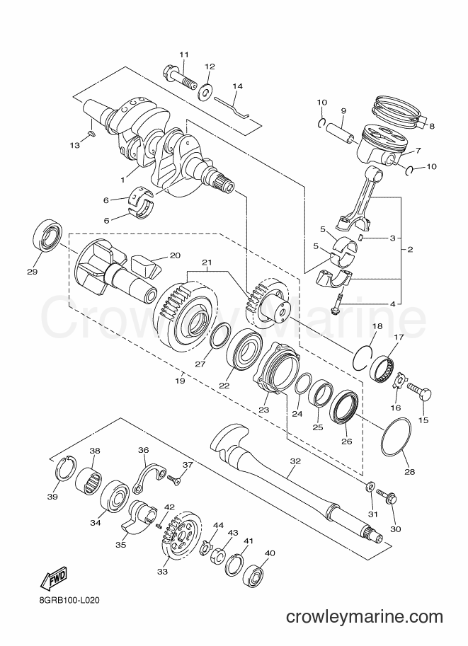 2013 Snowmobile RPZ50S - RPZ50S (8GND) [020] - CRANKSHAFT & PISTON