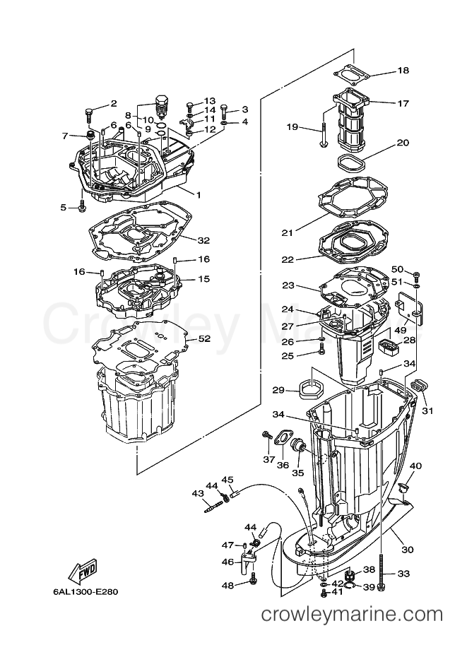 Yamaha Motors F200CETX (6AL2) [020] - UPPER CASING