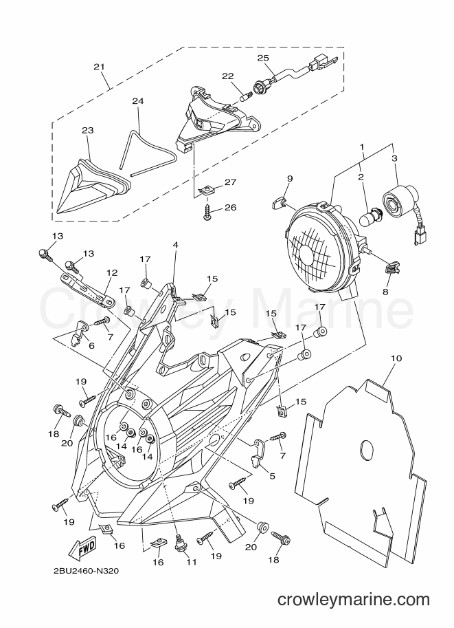 Yamaha Motors AF115FX (2BU4) [010] - HEADLIGHT